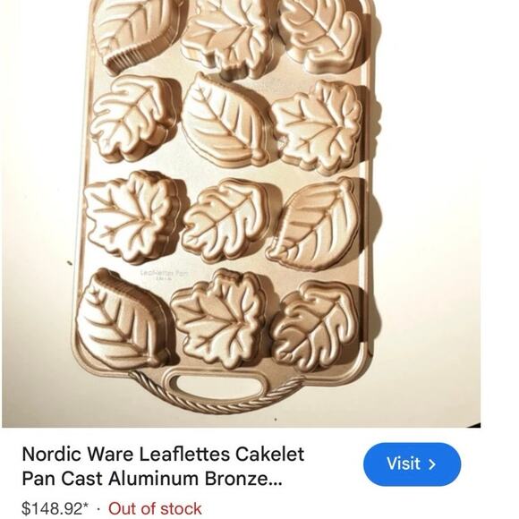 Nordic Ware Non-Stick Thick Aluminum Cakelet Pan Williams Sonoma  Baking bake - Picture 7 of 7